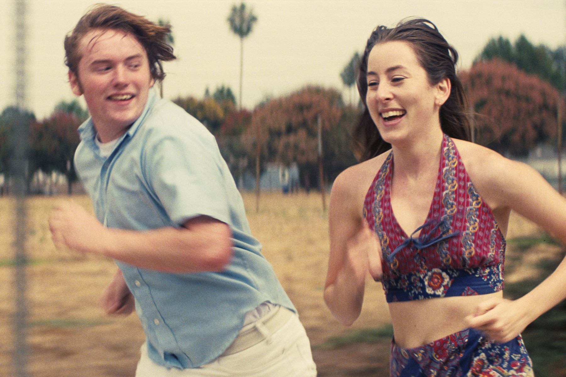 Cooper hoffman and alana haim DID lots of spring running in "licorice ...